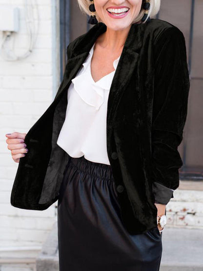 Kvinnors Blazer Elegant Velour-6