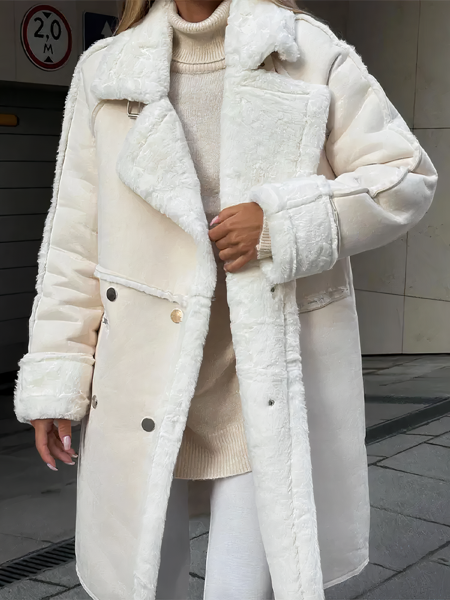 Vindtät Teddyjacka för Damer i Bomull och Polyester – Elegant och Bekväm Jacka för Kalla Dagar 1