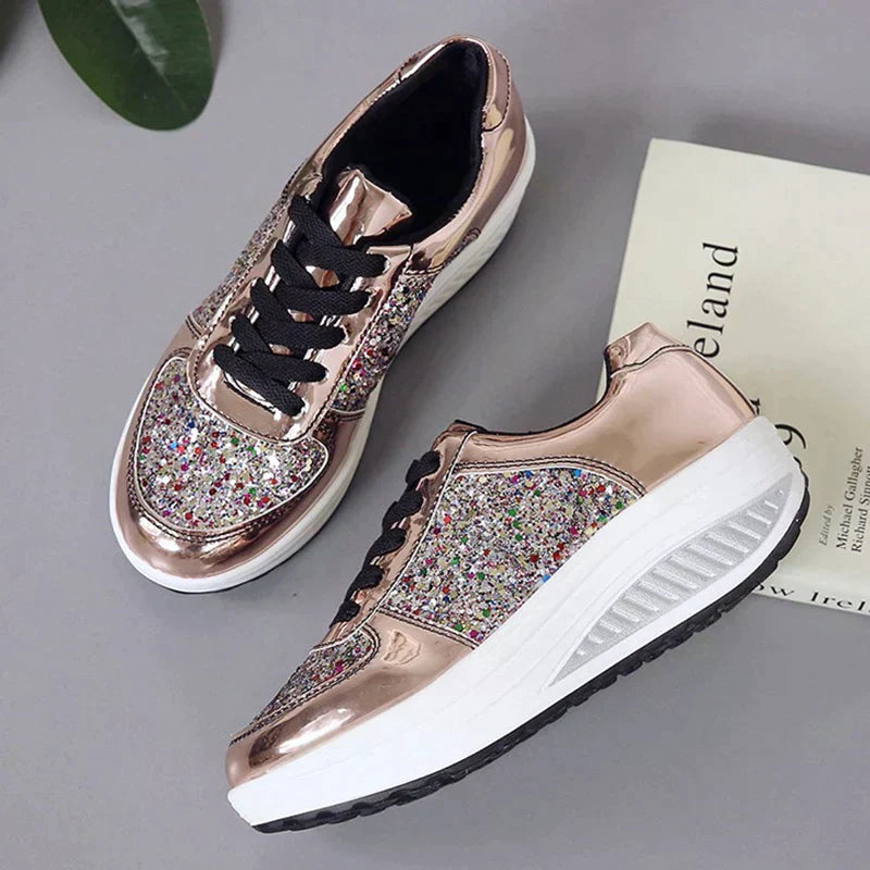Herrskor Metallic Läder Glitter Halkfri Sula Komfortabel Passform 5