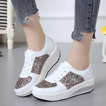 Herrskor Metallic Läder Glitter Halkfri Sula Komfortabel Passform 4