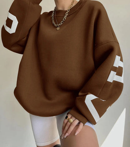 Dam Hoodie Avslappnad Stil Mjuk Fleece-4