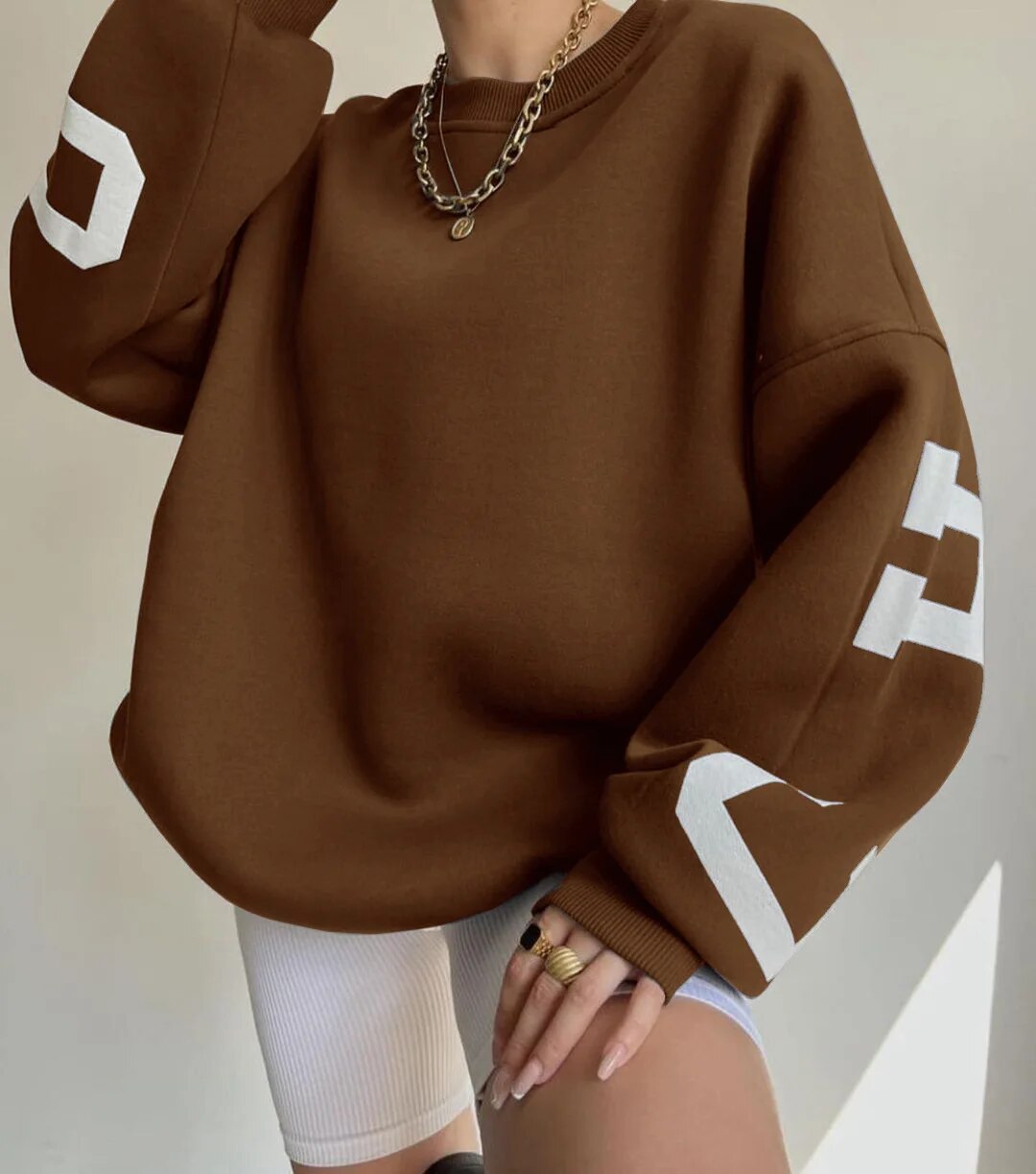Variant image for Dam Hoodie Avslappnad Stil Mjuk Fleece-13