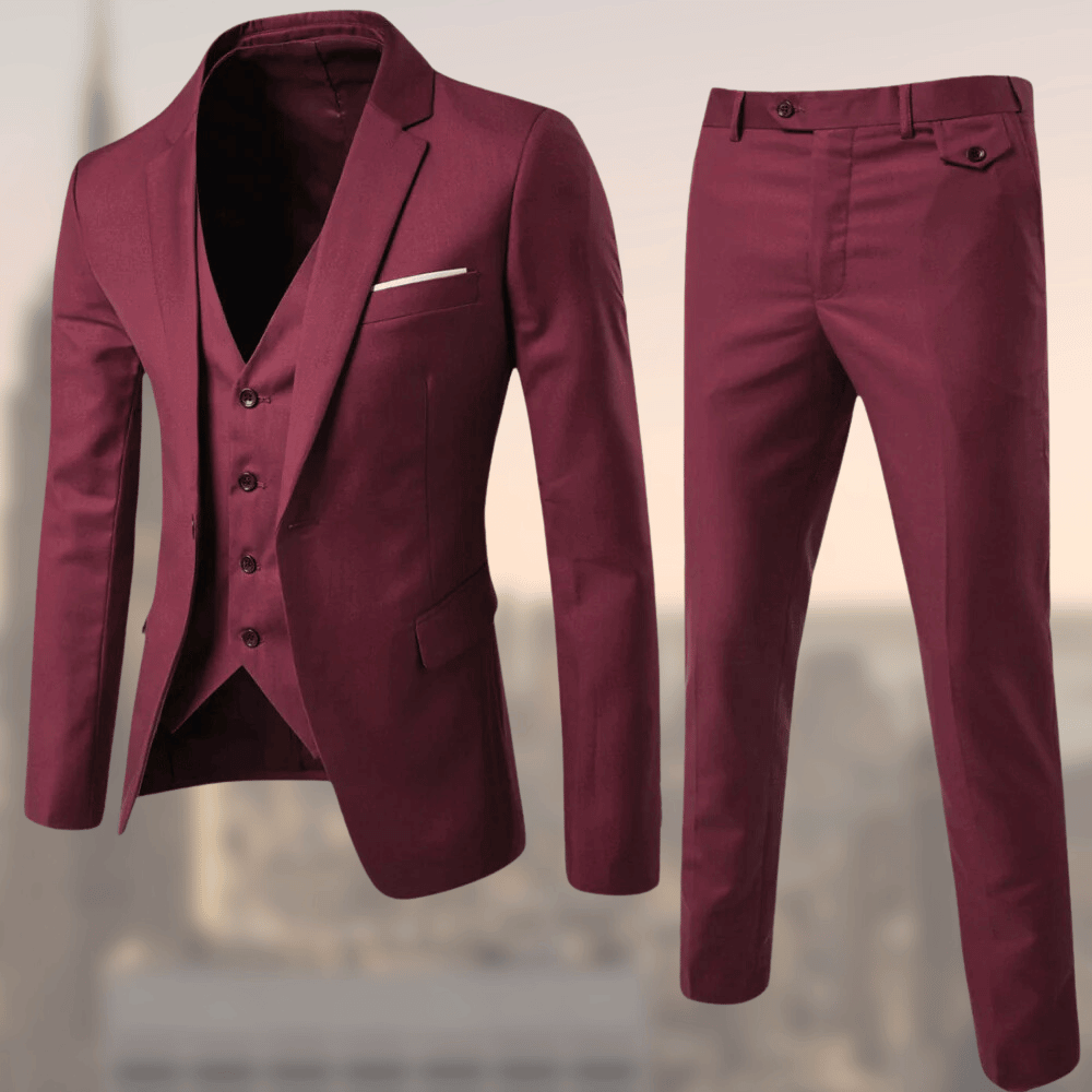 Variant image for Herr Kostym Väst Bröllop Skräddarsydd Polyester Uppsättning-33