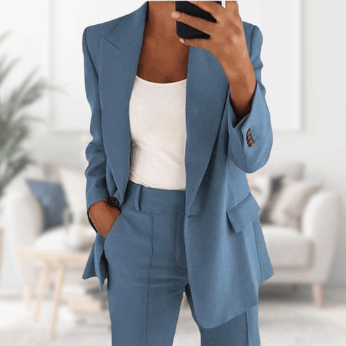 Herr Kostym Bröllop Elegant Slim Fit 100% Ull-1