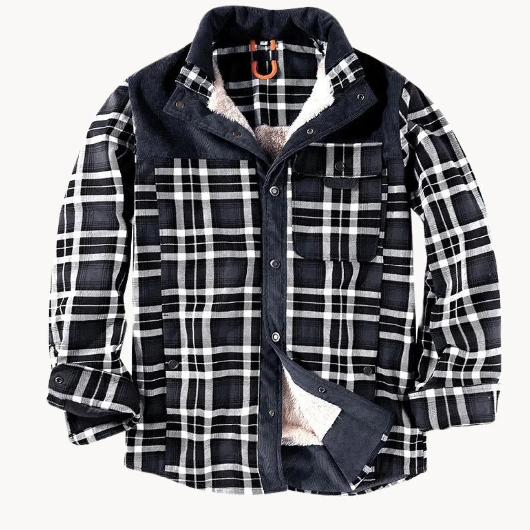 Herr Fleecejacka Modern Design i Högkvalitativ Fleece-1