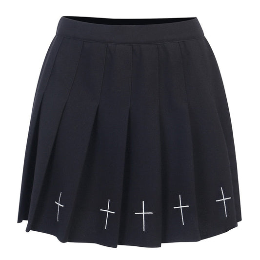 Kvinnors Mini Kjol Tvärmönster Bomull Polyester 1