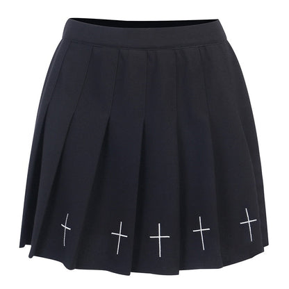 Kvinnors Mini Kjol Tvärmönster Bomull Polyester 7