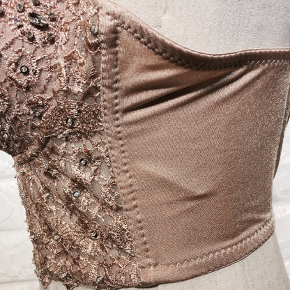 Dam Bustier Geometriskt Mönster Justerbara Remmar Polyester Spandex 3