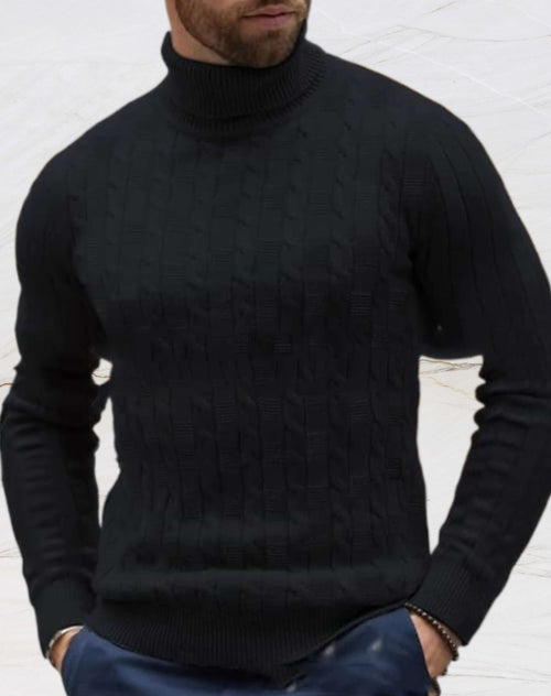 Dam Turtleneck Tröja Smal Passform 100% Bomull-1