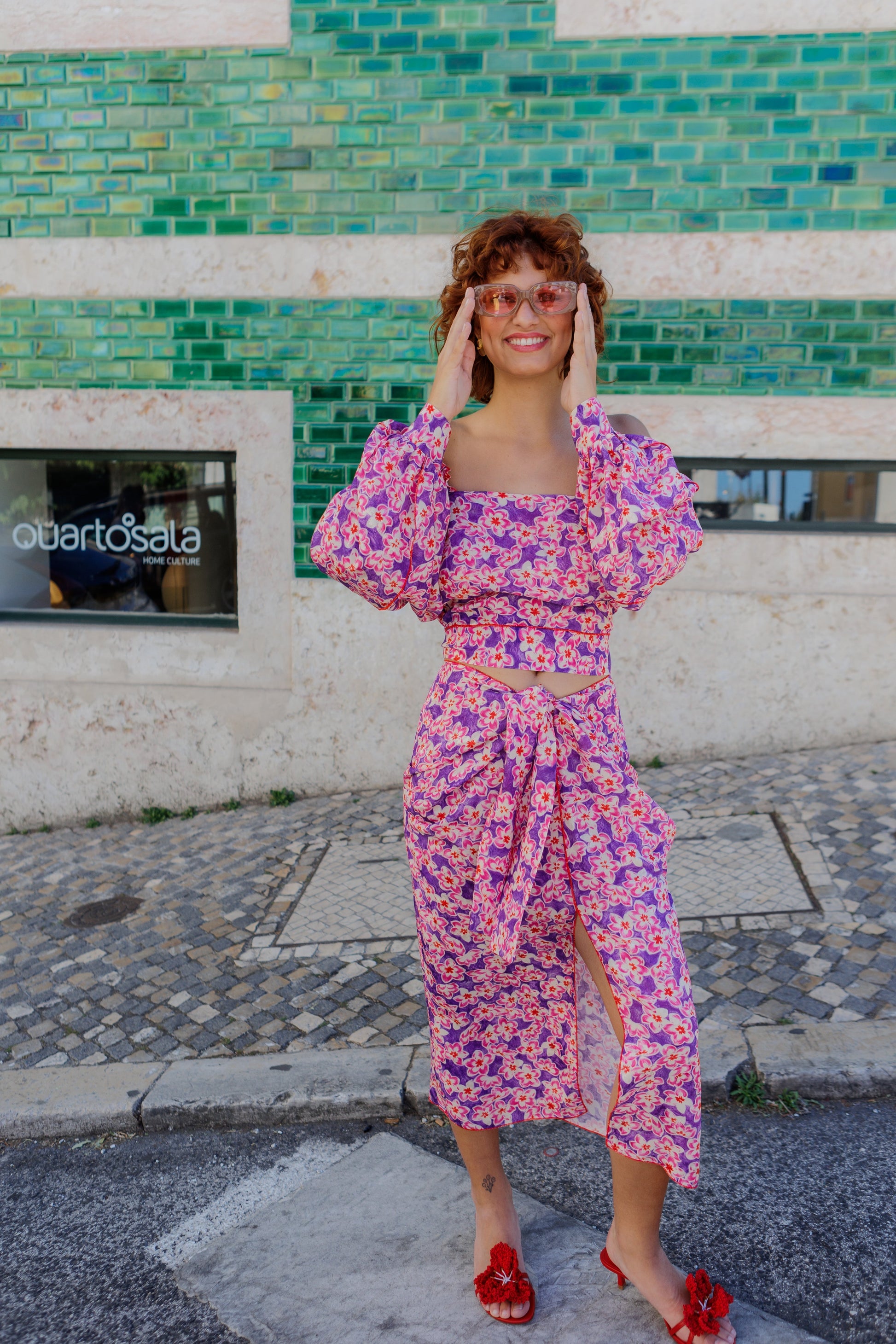 Dam Festtoppar med Ballongärmar i Viskos-6