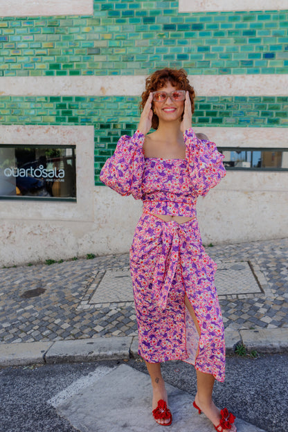 Dam Festtoppar med Ballongärmar i Viskos-6