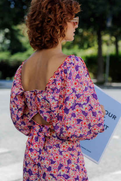 Dam Festtoppar med Ballongärmar i Viskos-4