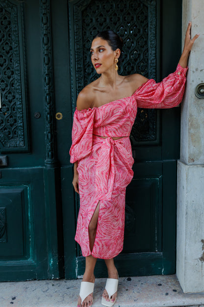 Variant image for Dam Midi Kjol Knut 100% Viskos Elegant Stil Modern Silhuett-1