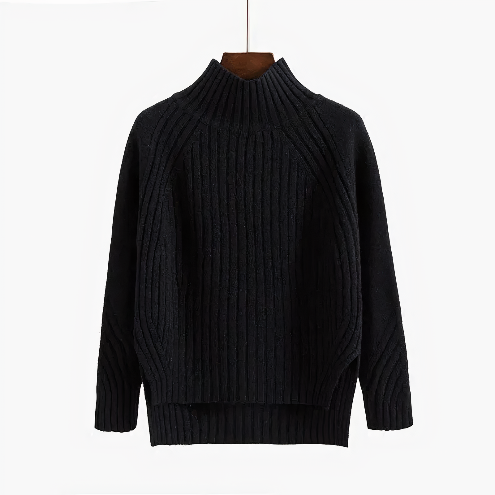 Dam Turtleneck Tröja Mysig Rullkrage Mjukt Material-5