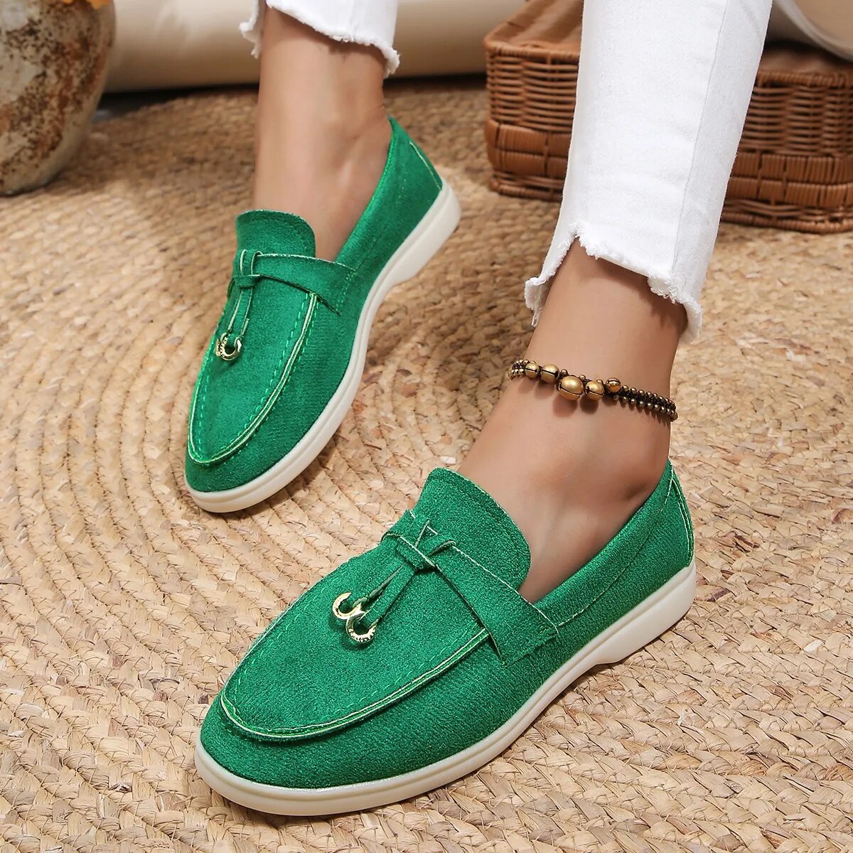 Herr Loafers Klassisk Stil Mocka PU-material 9