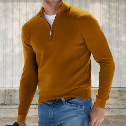 Herren-Pullover, Half-Zip, weiches Fleece, für Komfort und Stil-3