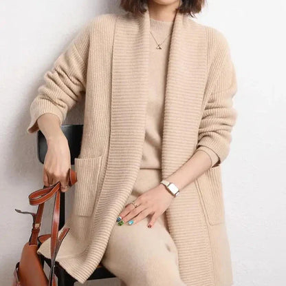 Variant image for Kvinnors Lång Väst Öppen Front Syntetisk-2