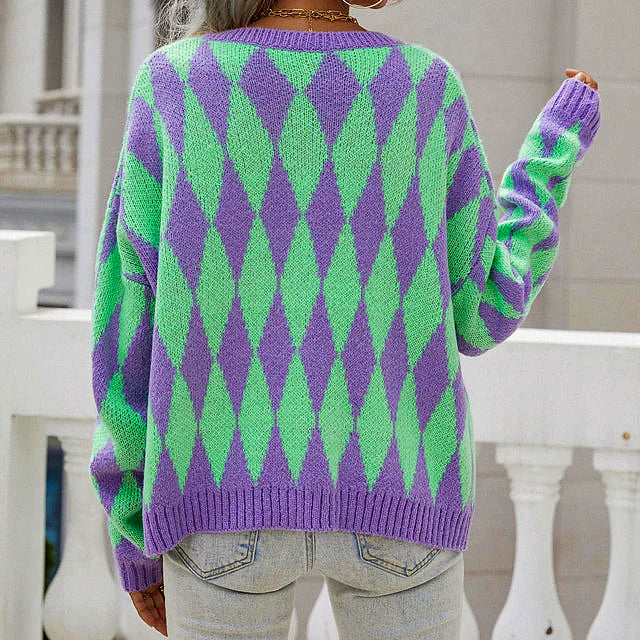 Kardigan Dam Lång Kofta Avslappnad 100% Akryl-3