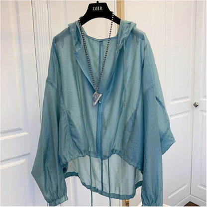 Damjacka Transparent Elegant Bomullspolyesterblandning-4