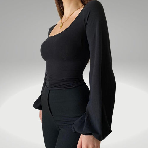 Röd Festtopp Dam med Mångsidig Design i Högkvalitativt Tyg – Perfekt för Vardag och Fest 1