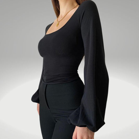 Röd Festtopp Dam med Mångsidig Design i Högkvalitativt Tyg – Perfekt för Vardag och Fest 1