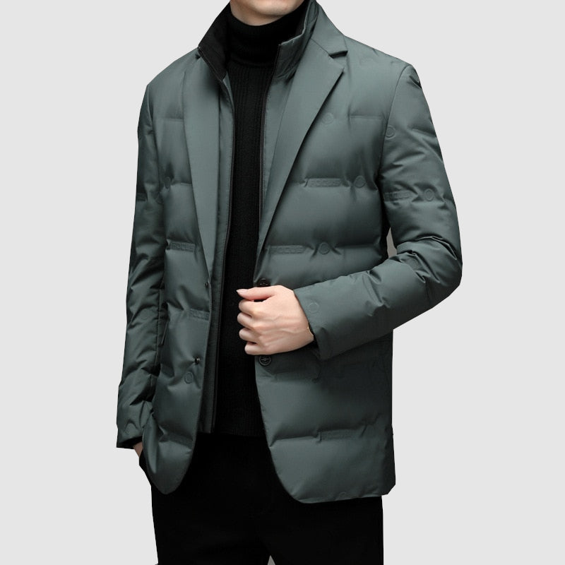 Herrar Parkas Jacka Vadderad För Kalla Dagar Elegant Design Högkvalitativt Material-3