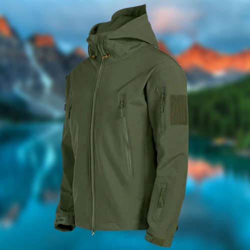 Herrfunktionell Utomhusjacka med Huva Vattentålig Polyester-1