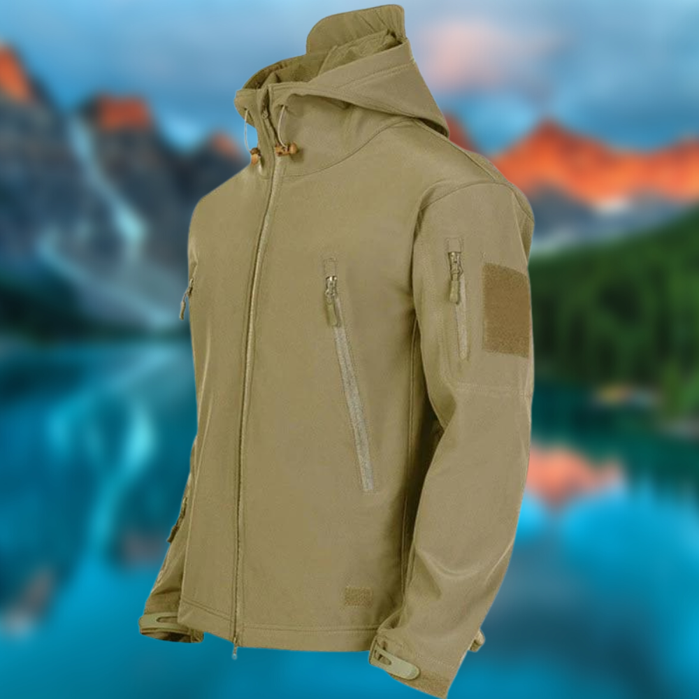 Herrfunktionell Utomhusjacka med Huva Vattentålig Polyester-3