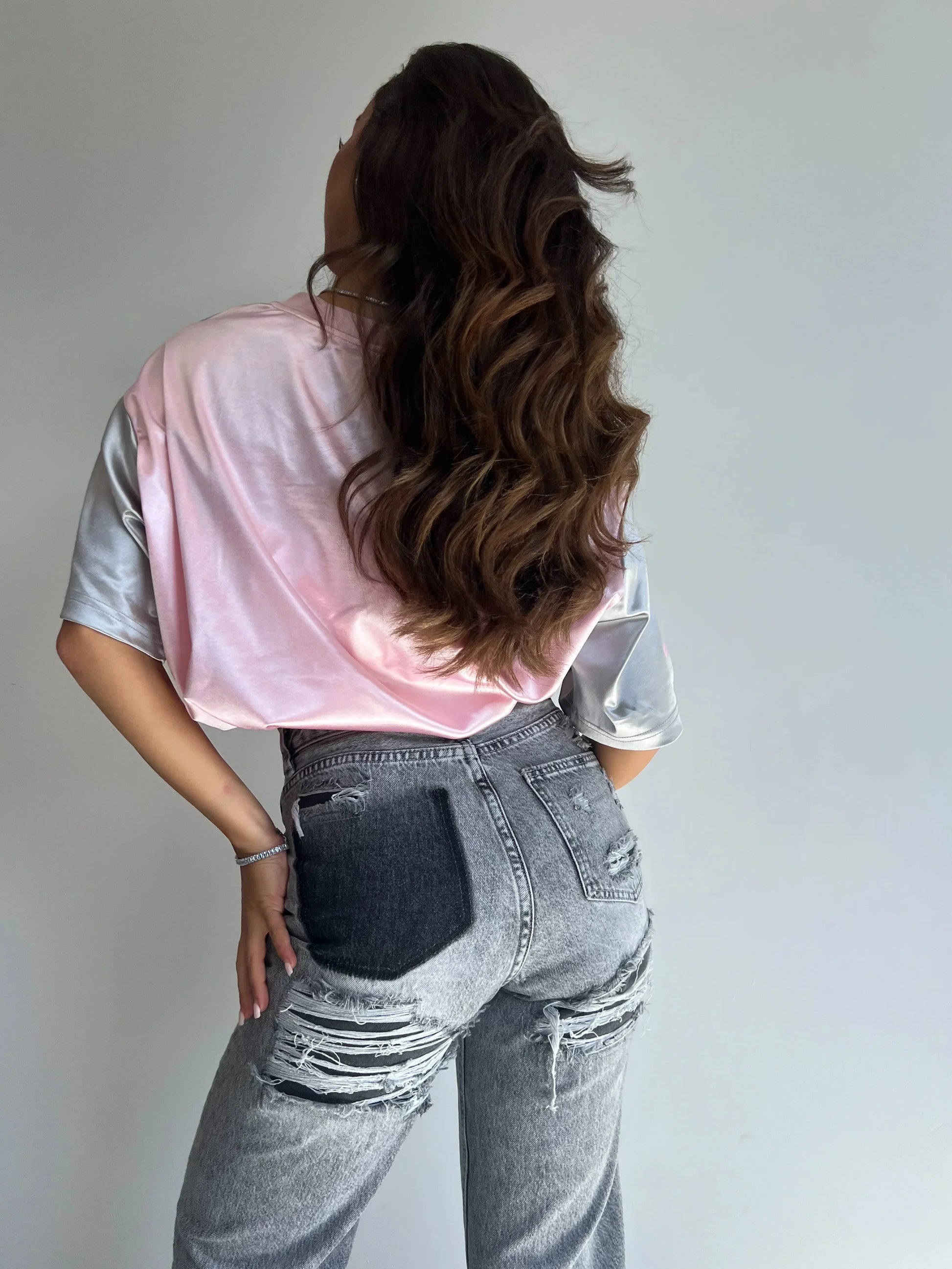 Kvinnor Hög Midja Rak Snitt Jeans Hållbar Bomullsmix-3