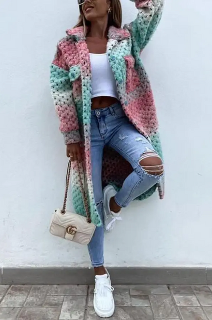 Dam Kappa Lätt och Luftig 100% Polyester Elegant Silhuett-2