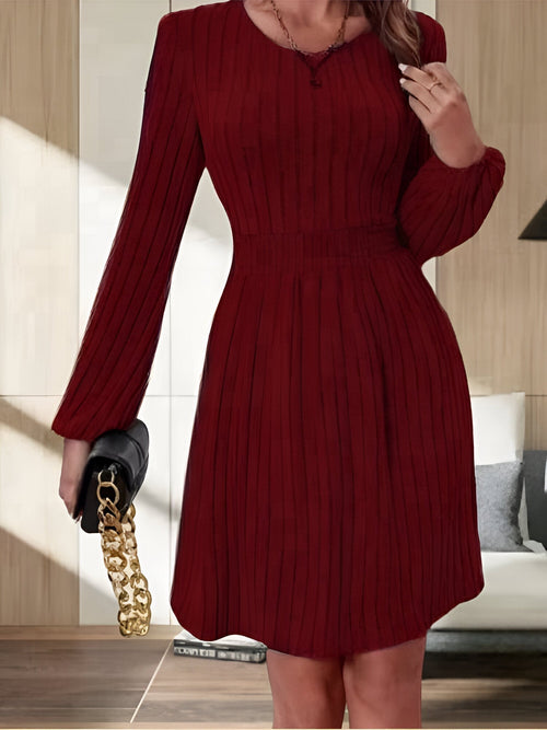 Fina Dam Klänningar Midi Stickad 100% Akryl-1