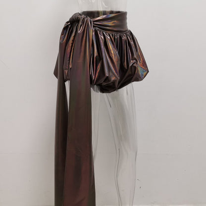 Dam Korta Byxor Draperad Polyester-6