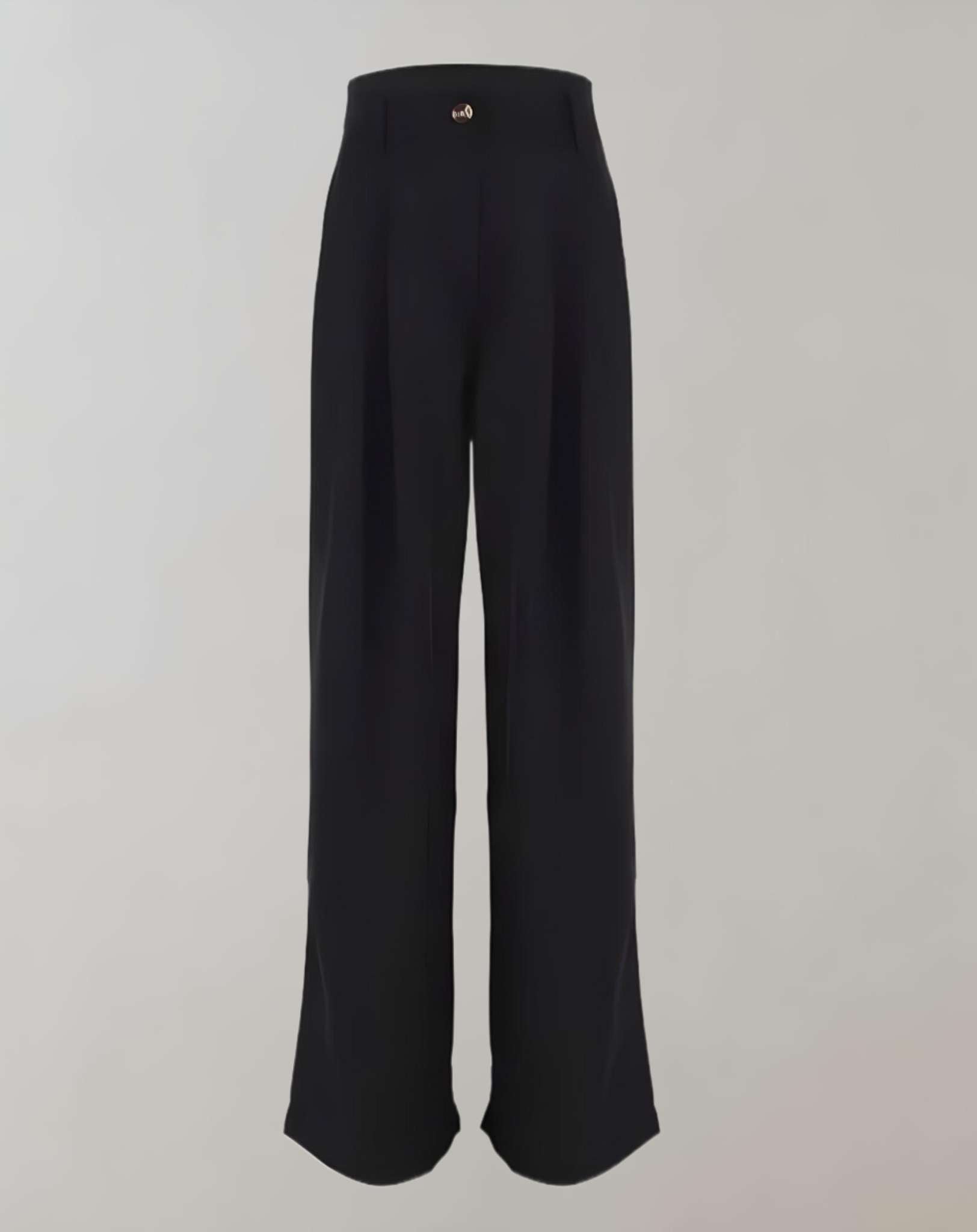 Kvinnors Byxor Hög Midja Breda Ben Andningsbart Tyg 7