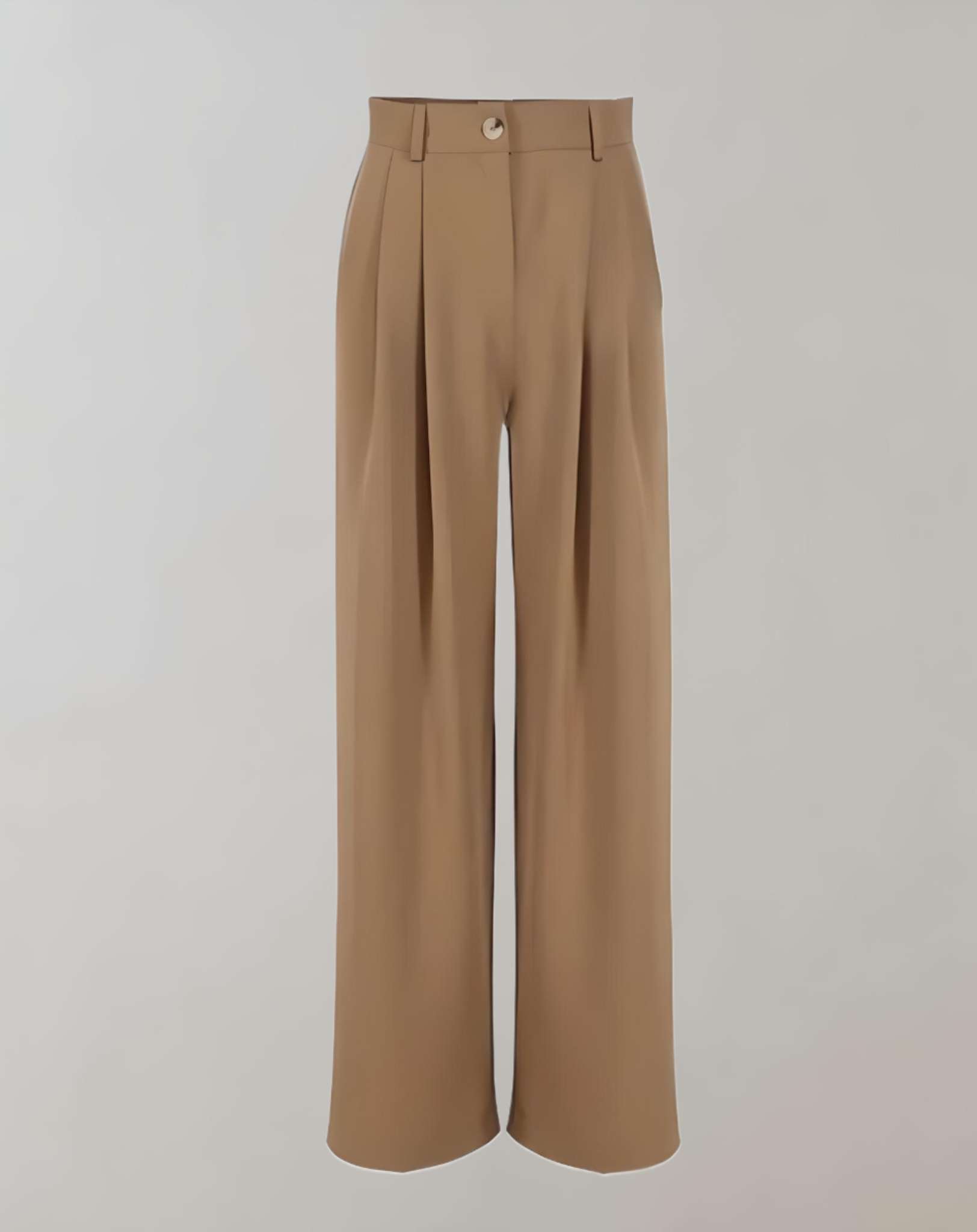 Kvinnors Byxor Hög Midja Breda Ben Andningsbart Tyg 9