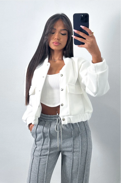 Dam Joggers Raka Ben Mjuk Bomull Avslappnad Passform-3