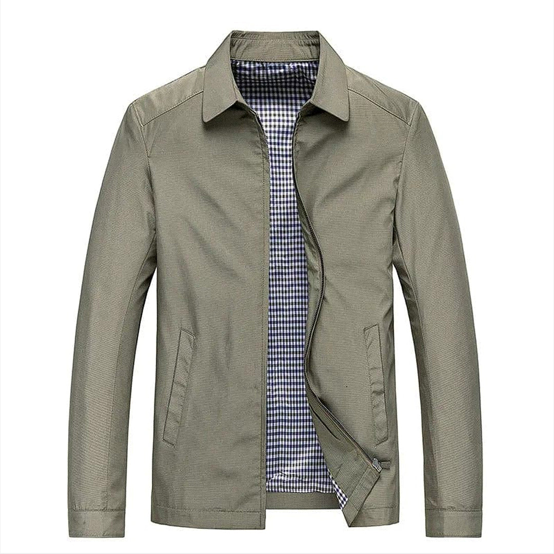 Herr Fritidsjacka Casual Stil Mjuk Polyester-3