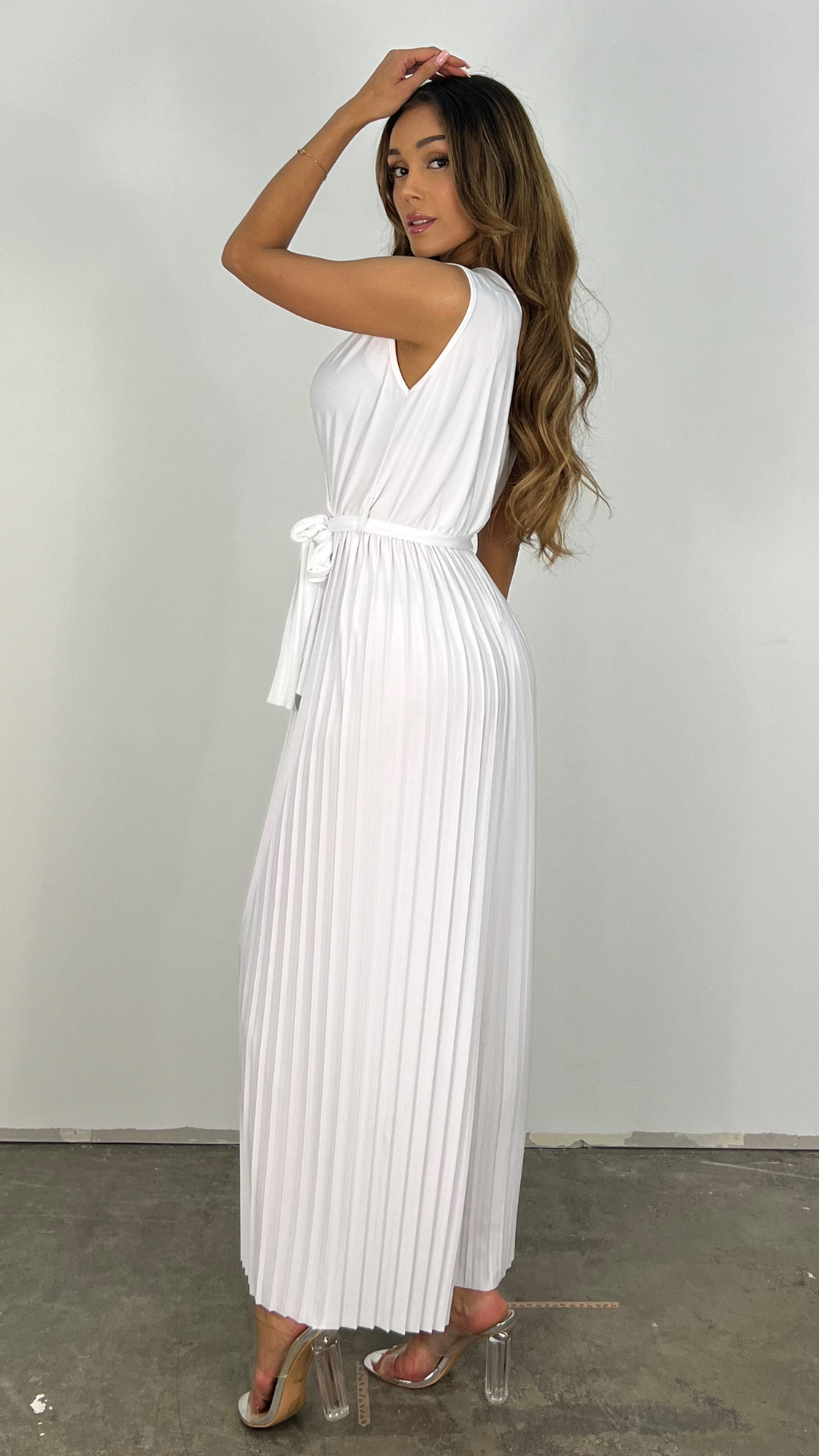 Ärmlös Byxdress för Kvinnor, Bred Benstil i Polyester och Elastan – Elegant och Bekväm Outfit 8