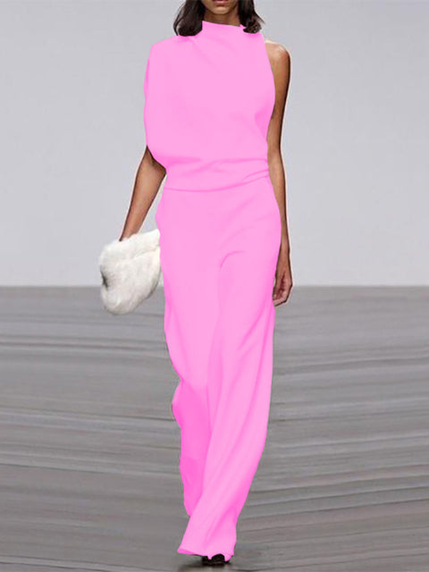 Variant image for Dam Jumpsuit Bred Ben Cirkulär Halsringning Polyester Elastan-15