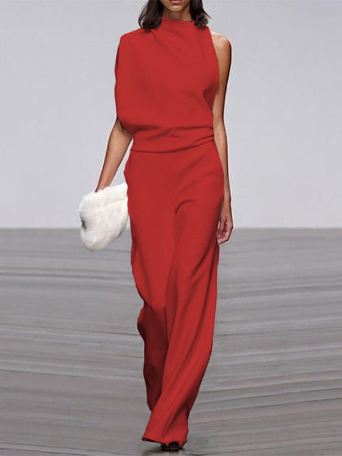 Variant image for Dam Jumpsuit Bred Ben Cirkulär Halsringning Polyester Elastan-43