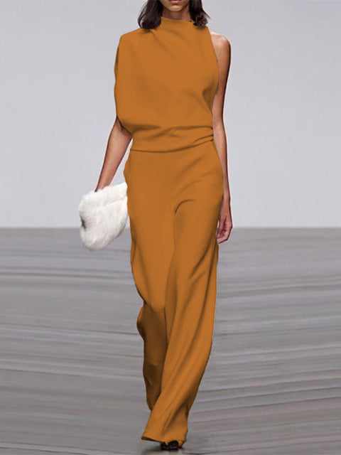 Variant image for Dam Jumpsuit Bred Ben Cirkulär Halsringning Polyester Elastan-57