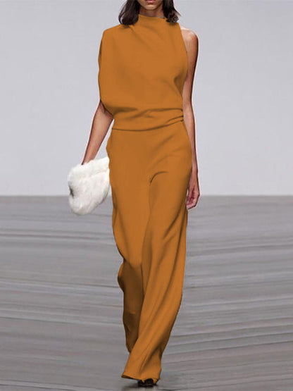 Variant image for Dam Jumpsuit Bred Ben Cirkulär Halsringning Polyester Elastan-57