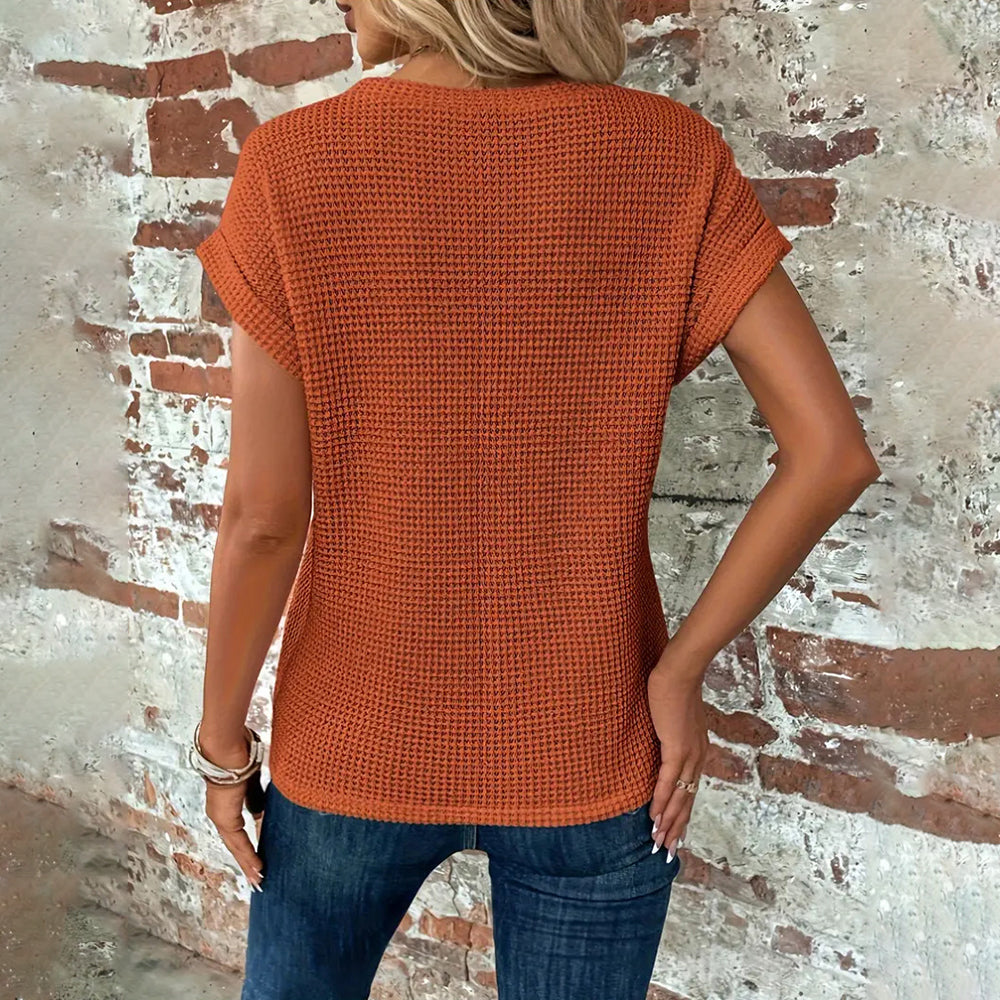 Kvinnors T-shirt Rund Halsringning Polyester Sommar-2