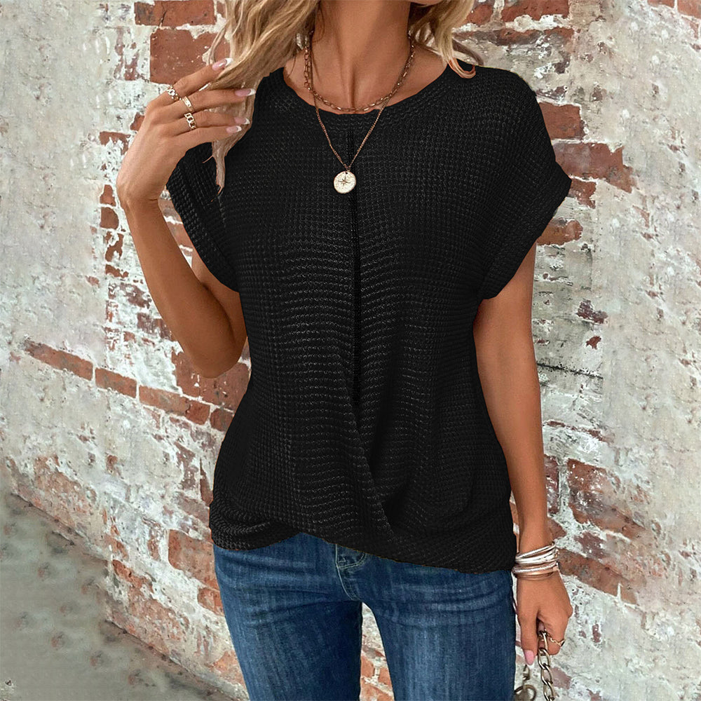 Variant image for Kvinnors T-shirt Rund Halsringning Polyester Sommar-16