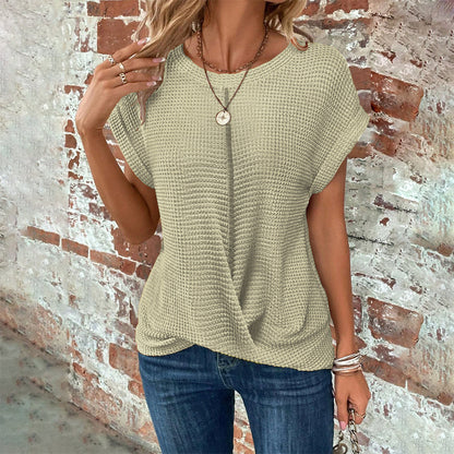 Variant image for Kvinnors T-shirt Rund Halsringning Polyester Sommar-41