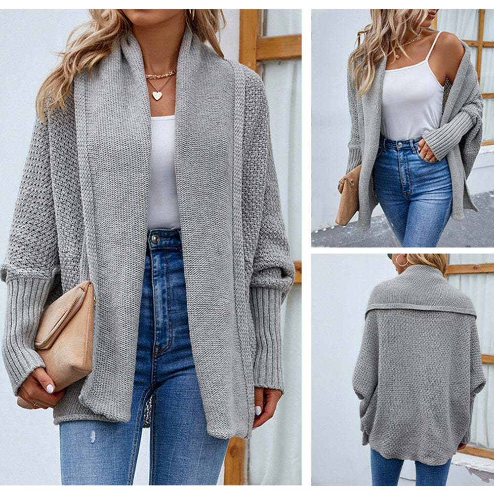 Kvinnors Tröja Fladdermusärmar Mjuk Polyester-6