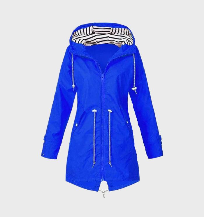 Damer Vattentät Parkajacka med Huva Funktionellt Tyg-6