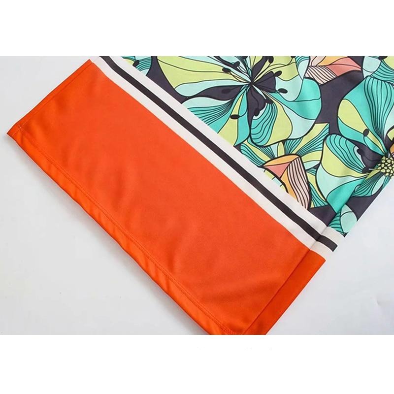 Blommönstrade Byxor med Resår i Midjan för Dam – Vristlängd, Lös Passform, Polyester 3