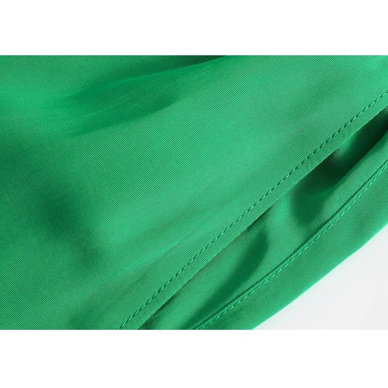 Snygga Byxor Dam Vintage Lösa Polyester med Fickor-4