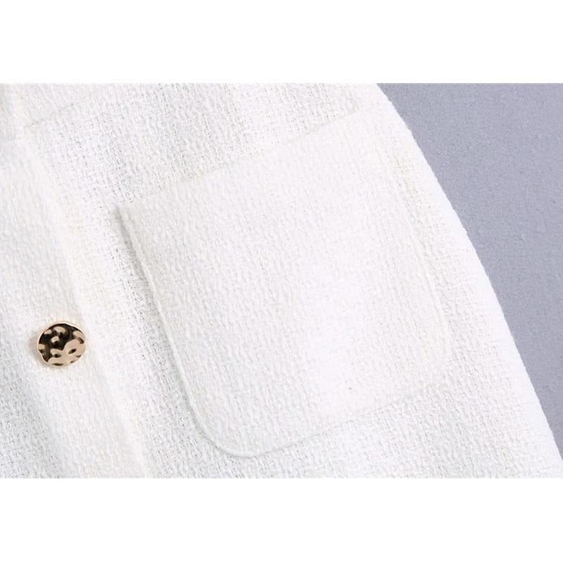 Dam Midi Kjol med Knappdetaljer Polyester-4