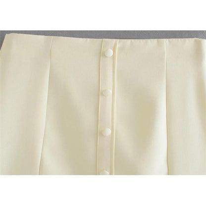 Kvinnors A-linje Minikjol Vintage Polyester Ovanför Knät-4